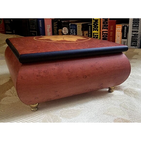 Jewelry Box Wood Star Inlay design made in Italy The San Francisco Music Box C0. - Picture 5 of 14